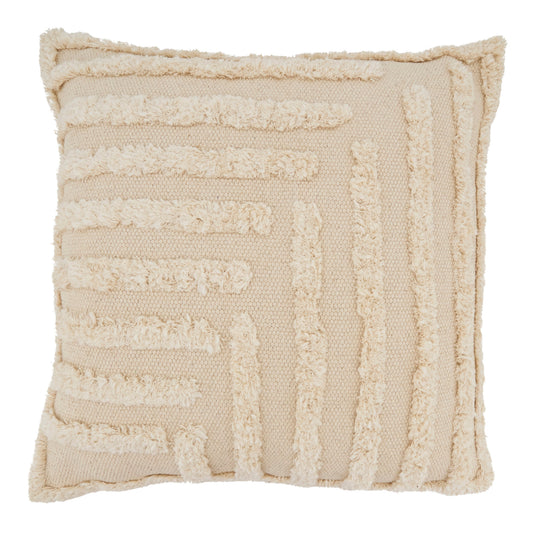 Tufted Linear-Pattern Square Cushion - 1