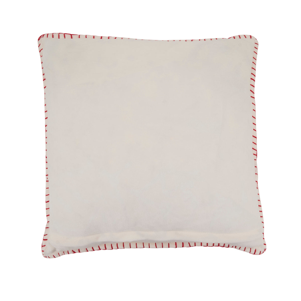 Raised Christmas Tree Square Cushion with Red Accents - 3