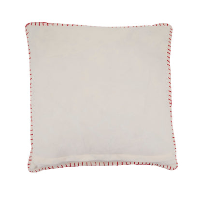 Raised Christmas Tree Square Cushion with Red Accents - 3