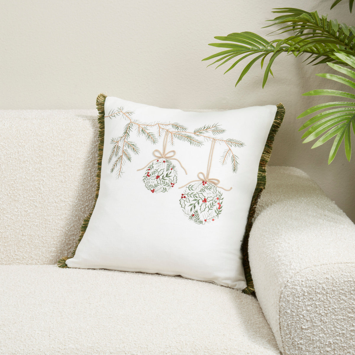 Hanging-Ornament Decorative Square Cushion - 2
