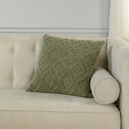 Stonewashed Embroidered Medallion Cushion - 2