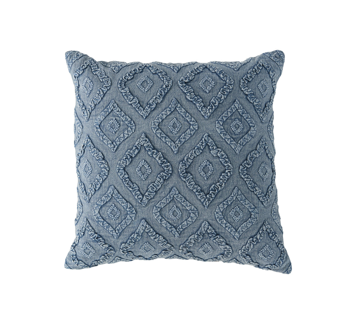 Stonewashed Embroidered Medallion Cushion
