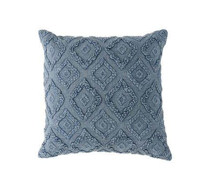 Stonewashed Embroidered Medallion Cushion - 11