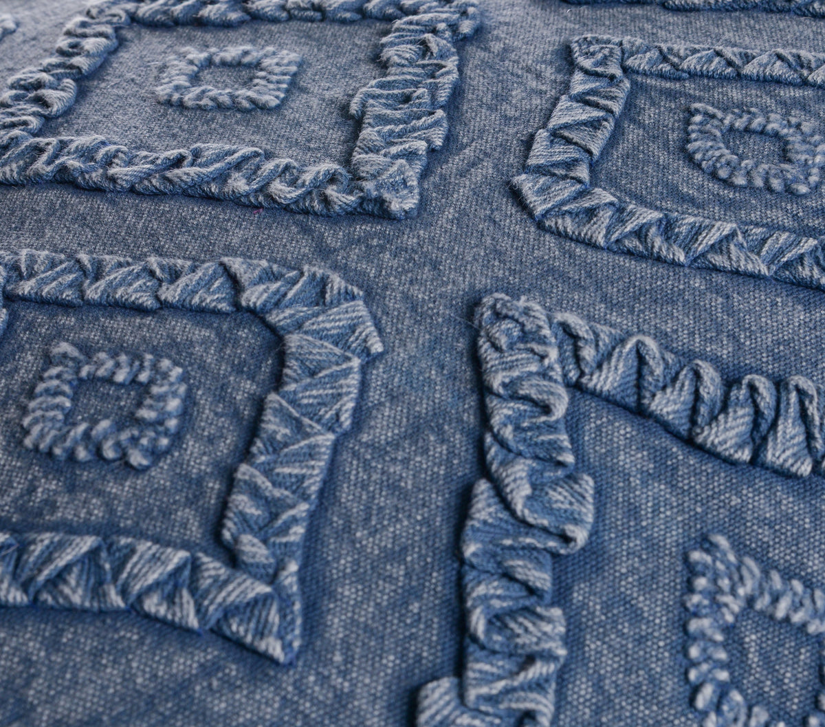Stonewashed Embroidered Medallion Cushion - 13