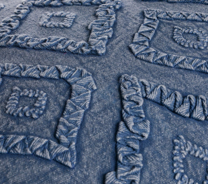 Stonewashed Embroidered Medallion Cushion - 13