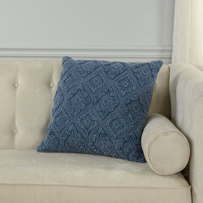 Stonewashed Embroidered Medallion Cushion - 12