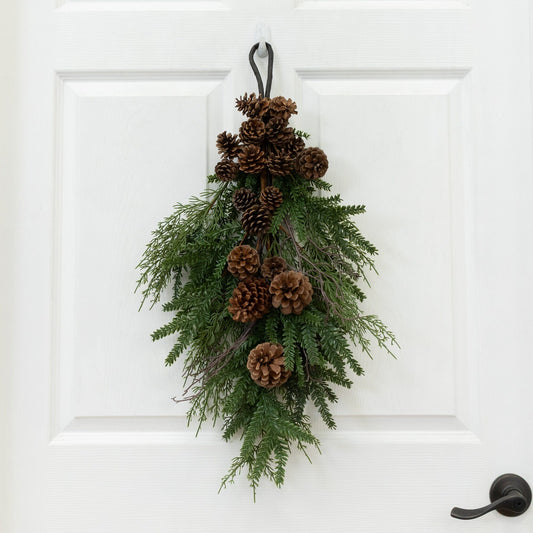 Pine and Pinecone Hanging Teardrop, 26 in - 1