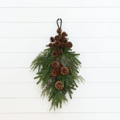 Pine and Pinecone Hanging Teardrop, 26 in - 3