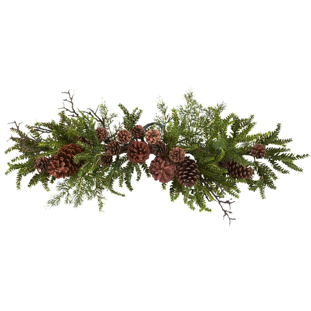 Pine and Pinecone Decorative Swag - 1