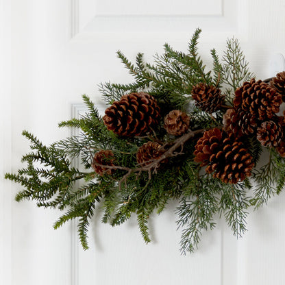 Pine and Pinecone Decorative Swag - 2