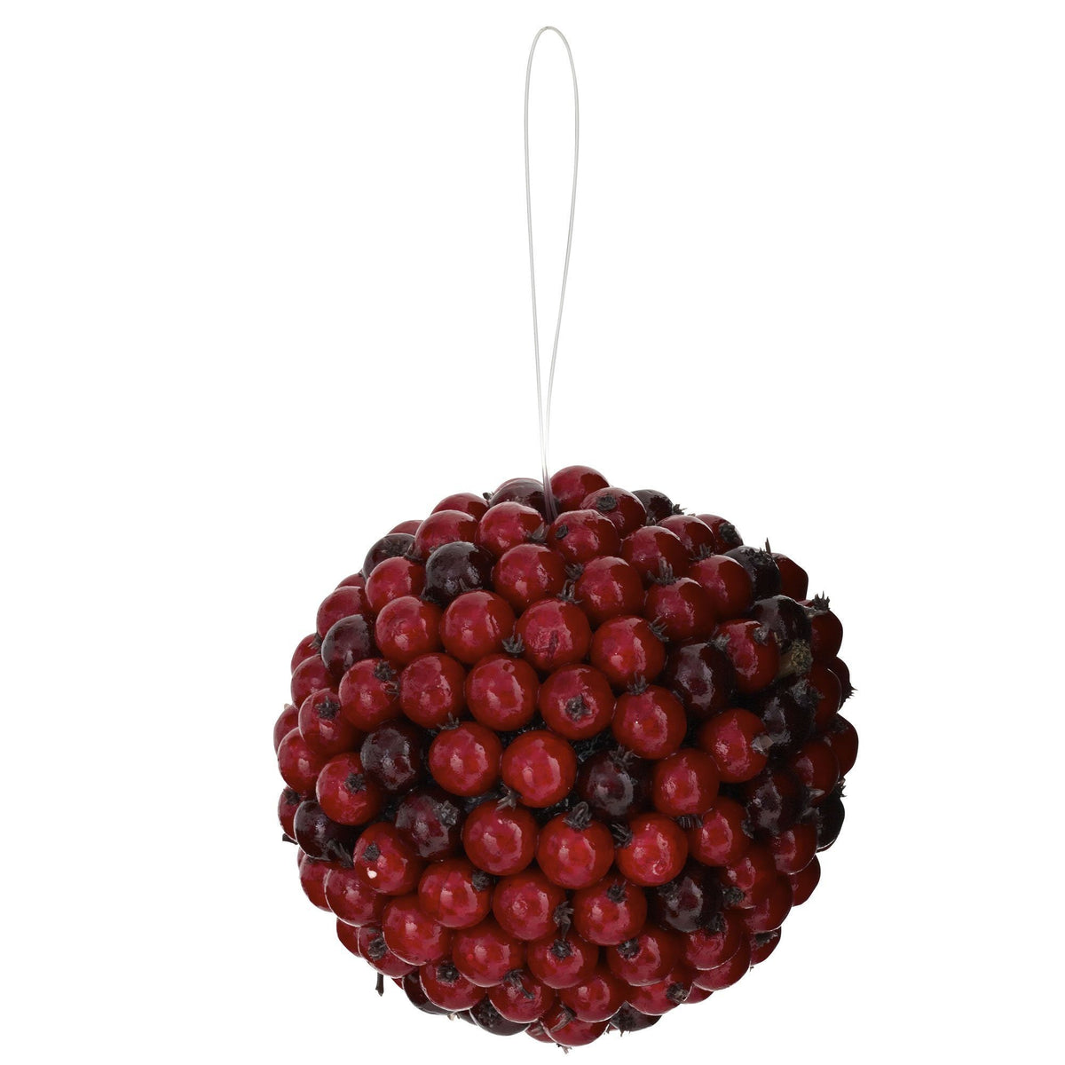 Red Berry Decorative Balls, Set of 6 - 5
