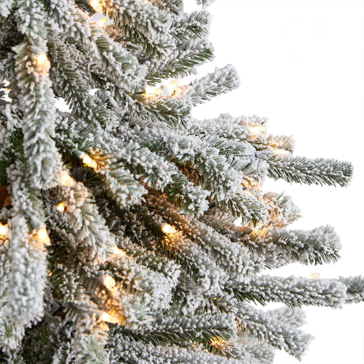 Flocked Christmas Tree in Decorative Planter, 6 ft - 4