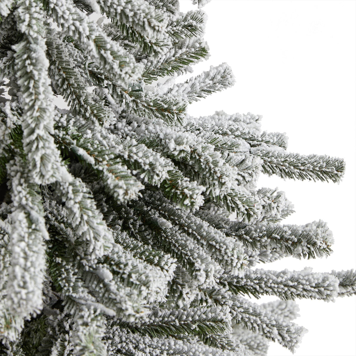 Flocked Christmas Tree in Decorative Planter, 6 ft - 5