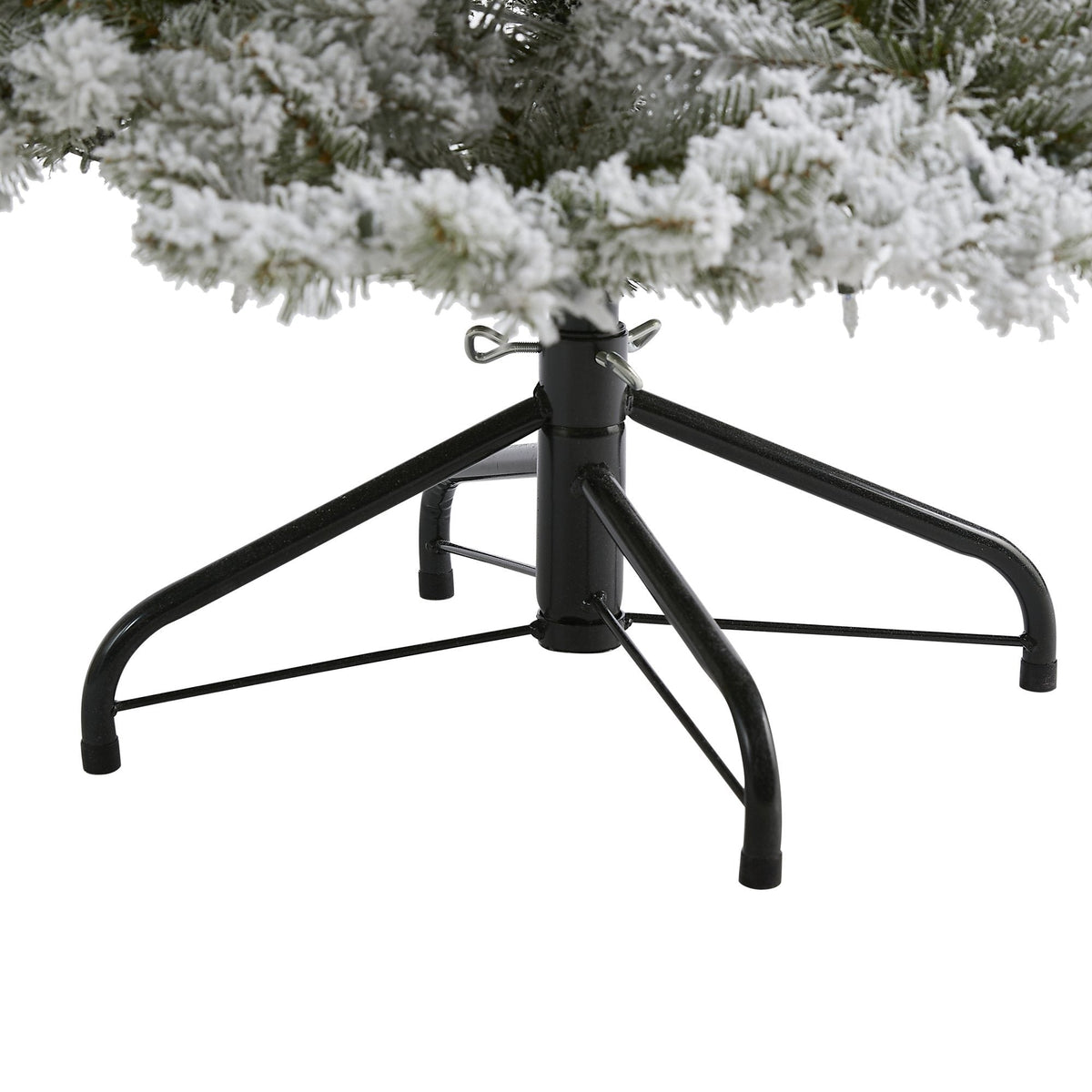 Flocked Tiered Christmas Tree with Clear Lights, 6 ft - 3