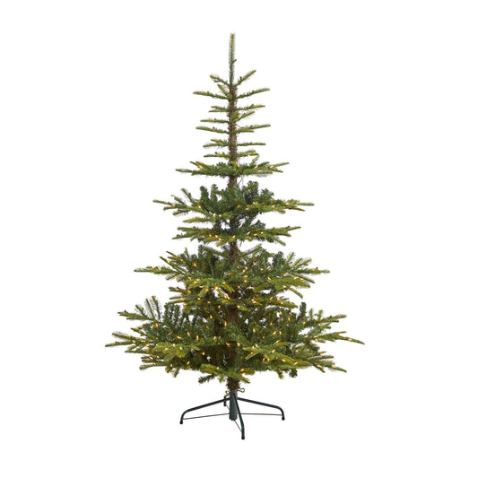 Tiered Green Christmas Tree with Clear Lights, 6 ft - 1