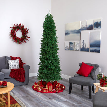 Slim Green Christmas Tree with LED Lights, 6.5 ft - 6