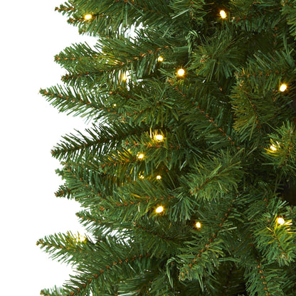 Slim Green Christmas Tree with LED Lights, 6.5 ft - 2