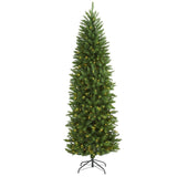 Slim Green Christmas Tree with LED Lights, 6.5 ft - 1