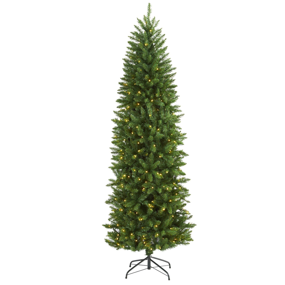 Slim Green Christmas Tree with LED Lights, 6.5 ft - 1