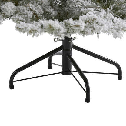 Snow-Flocked Christmas Tree with Clear Lights, 7 ft - 3