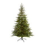 Unlit Layered Green Christmas Tree, 7 ft - 1
