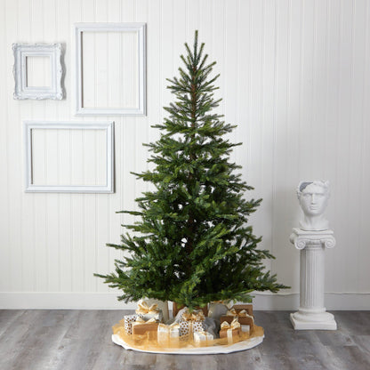 Unlit Layered Green Christmas Tree, 7 ft - 2