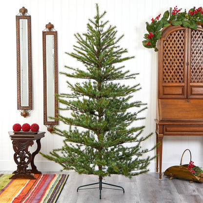 Unlit Open-Branch Pine-Style Christmas Tree, 7 ft - 5