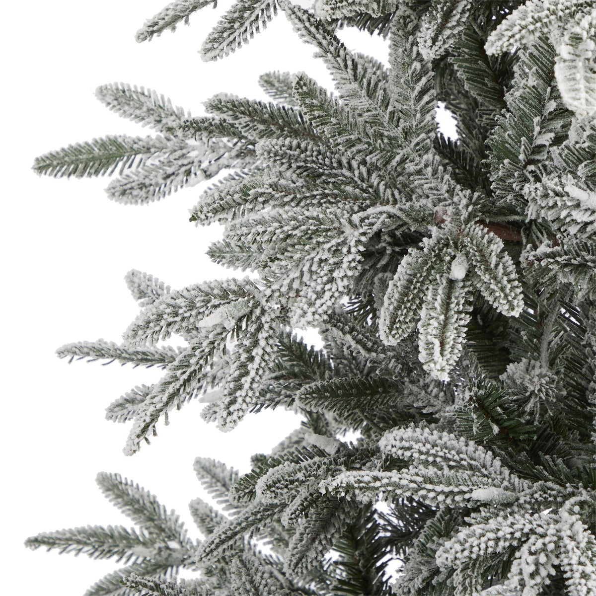 Tall Flocked Christmas Tree with LED Lights, 7.5 ft - 4