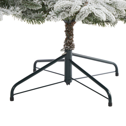 Tall Flocked Christmas Tree with LED Lights, 7.5 ft - 5